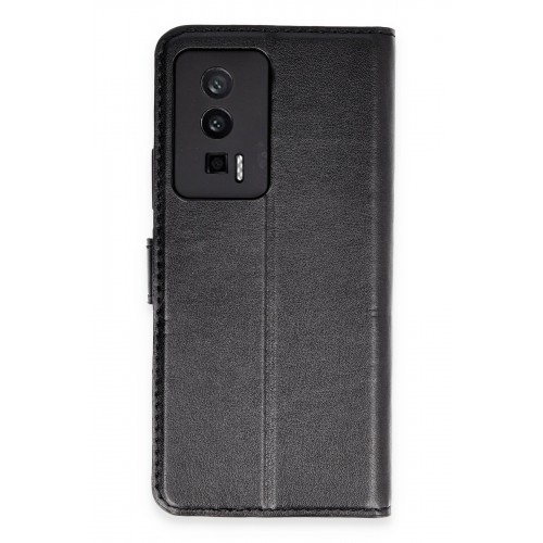 Newface Xiaomi Poco F5 Pro Kılıf Trend S Plus Kapaklı Kılıf - Siyah