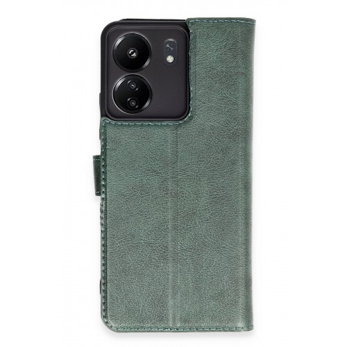 Newface Xiaomi Poco C65 Kılıf Trend S Plus Kapaklı Kılıf - Yeşil