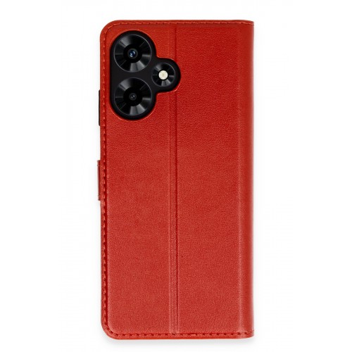 Newface İnfinix Hot 30 4G Kılıf Trend S Plus Kapaklı Kılıf - Kırmızı