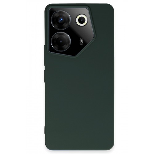 Newface Tecno Camon 20 Pro 5G Kılıf First Silikon - Koyu Yeşil