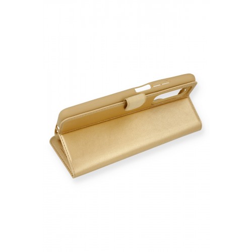 Newface Xiaomi Mi 10T Kılıf Trend S Plus Kapaklı Kılıf - Gold Newface Xiaomi Mi 10T Kılıf Trend S Plus Kapaklı Kılıf - Gold