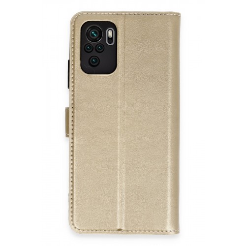 Newface Xiaomi Redmi Note 10 Kılıf Trend S Plus Kapaklı Kılıf - Gold Newface Xiaomi Redmi Note 10 Kılıf Trend S Plus Kapaklı Kılıf - Gold