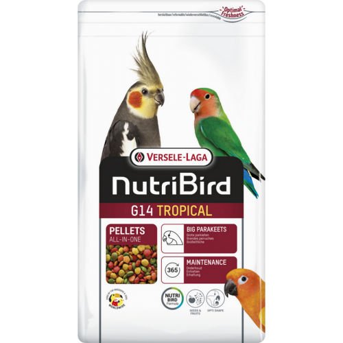 Versele Laga Nutrıbırd G14 Tropıcal Paraket Pelet Yem 1kg Versele Laga Nutrıbırd G14 Tropıcal Paraket Pelet Yem 1kg