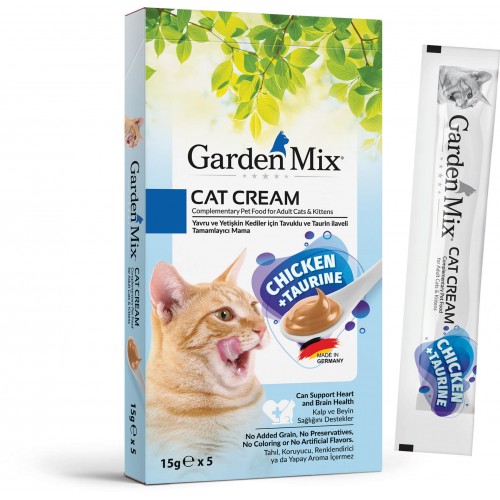 GARDEN MIX KEDI KREMASI TAVUK TAURIN 5 X 15 GR GARDEN MIX KEDI KREMASI TAVUK TAURIN 5 X 15 GR