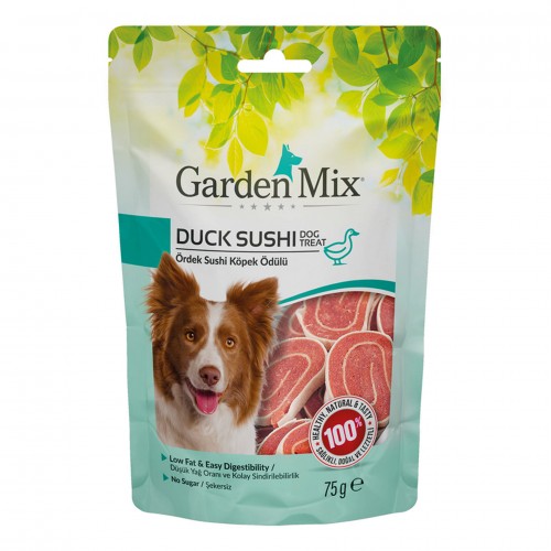 Garden Mıx Ördekli Sushi Köpek Ödülü 75 Gram Garden Mıx Ördekli Sushi Köpek Ödülü 75 Gram