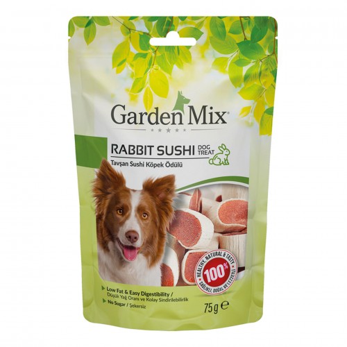 Garden Mıx Tavşan Sushi Köpek Ödülü 75 Gr Garden Mıx Tavşan Sushi Köpek Ödülü 75 Gr