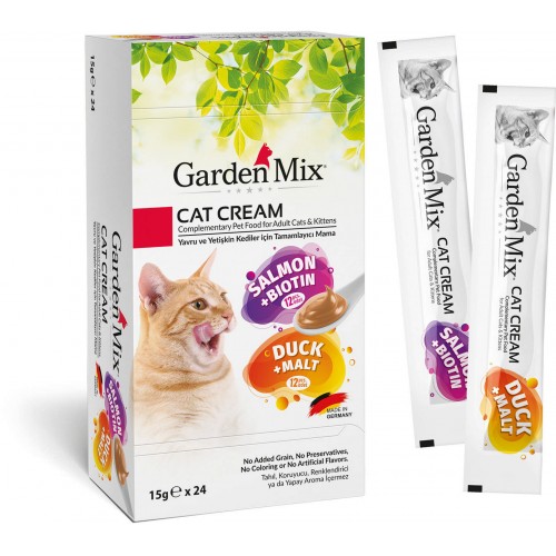 GARDEN MIX KEDI KREMASI XXL SOMON ÖRDEK 24 X 15 GR GARDEN MIX KEDI KREMASI XXL SOMON ÖRDEK 24 X 15 GR