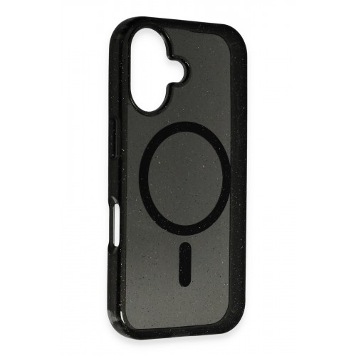 Newface iPhone 16 Kılıf Glow Magsafe Kapak - Siyah Newface iPhone 16 Kılıf Glow Magsafe Kapak - Siyah