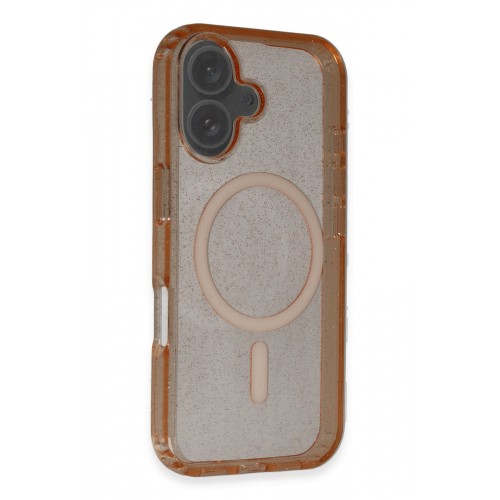 Newface iPhone 16 Kılıf Glow Magsafe Kapak - Turuncu Newface iPhone 16 Kılıf Glow Magsafe Kapak - Turuncu