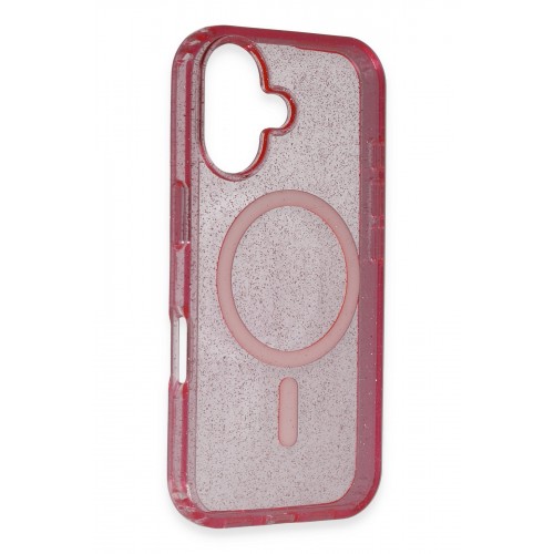 Newface iPhone 16 Kılıf Glow Magsafe Kapak - Pembe Newface iPhone 16 Kılıf Glow Magsafe Kapak - Pembe