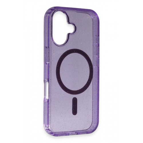 Newface iPhone 16 Kılıf Glow Magsafe Kapak - Mor Newface iPhone 16 Kılıf Glow Magsafe Kapak - Mor