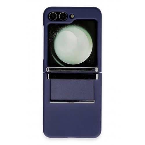 Newface Samsung Galaxy Z Flip 5 Kılıf Belt Flip Kapak - Lacivert
