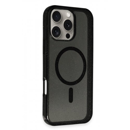 Newface iPhone 16 Pro Max Kılıf Glow Magsafe Kapak - Siyah