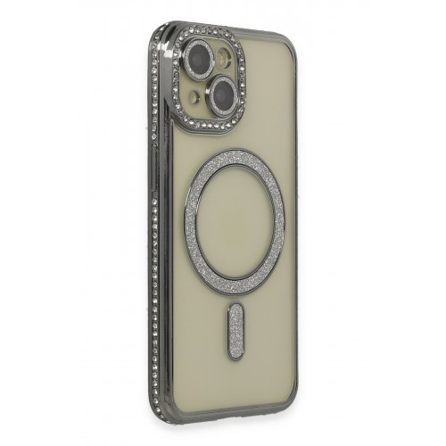 Newface iPhone 15 Kılıf Joke Simli Magneticsafe Kılıf - Gri Newface iPhone 15 Kılıf Joke Simli Magneticsafe Kılıf - Gri