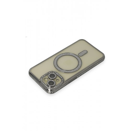 Newface iPhone 15 Kılıf Joke Simli Magneticsafe Kılıf - Gri Newface iPhone 15 Kılıf Joke Simli Magneticsafe Kılıf - Gri