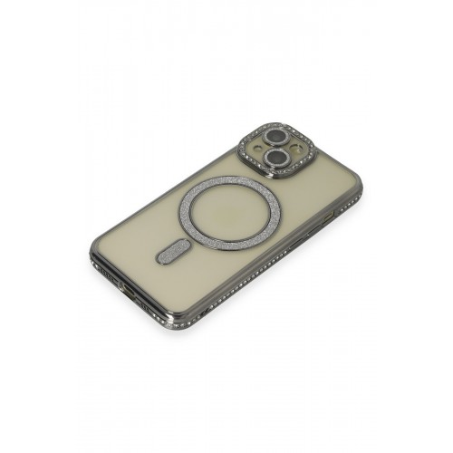 Newface iPhone 15 Kılıf Joke Simli Magneticsafe Kılıf - Gri Newface iPhone 15 Kılıf Joke Simli Magneticsafe Kılıf - Gri