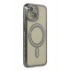Newface iPhone 14 Kılıf Joke Simli Magneticsafe Kılıf - Gri