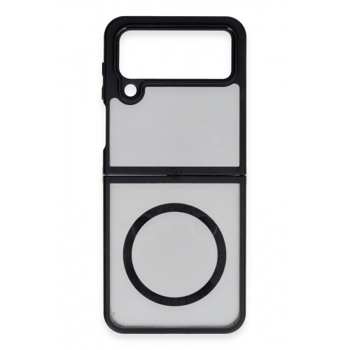 Newface Samsung Galaxy Z Flip 4 Kılıf Blur Fold Magsafe Kapak - Mat Siyah