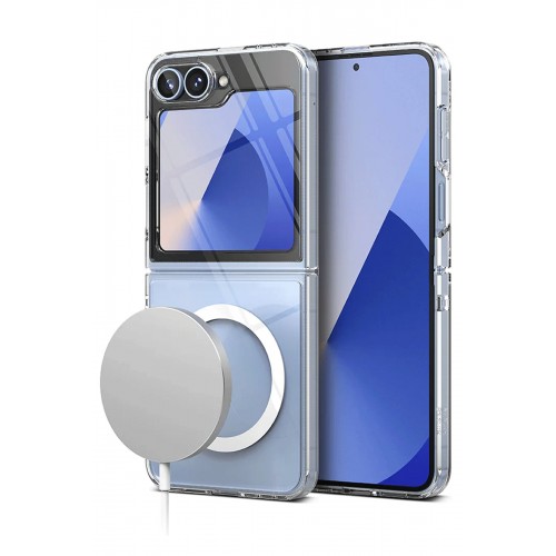 Newface Samsung Galaxy Z Flip 6 Kılıf Magneticsafe Şeffaf Silikon - Şeffaf Newface Samsung Galaxy Z Flip 6 Kılıf Magneticsafe Şeffaf Silikon - Şeffaf