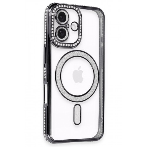 Newface iPhone 16 Kılıf Joke Simli Magneticsafe Kılıf - Siyah Newface iPhone 16 Kılıf Joke Simli Magneticsafe Kılıf - Siyah
