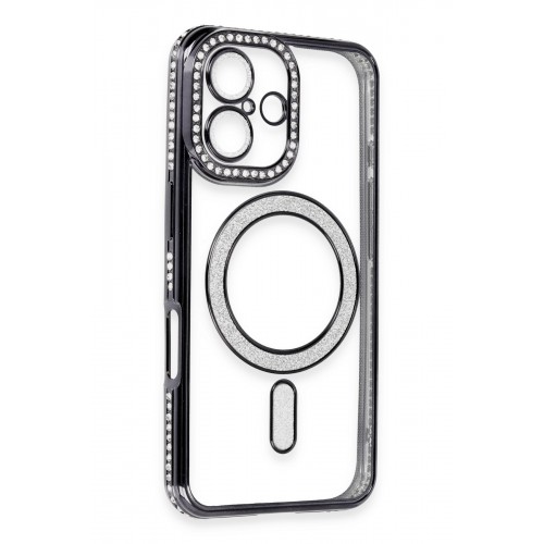 Newface iPhone 16 Kılıf Joke Simli Magneticsafe Kılıf - Siyah Newface iPhone 16 Kılıf Joke Simli Magneticsafe Kılıf - Siyah