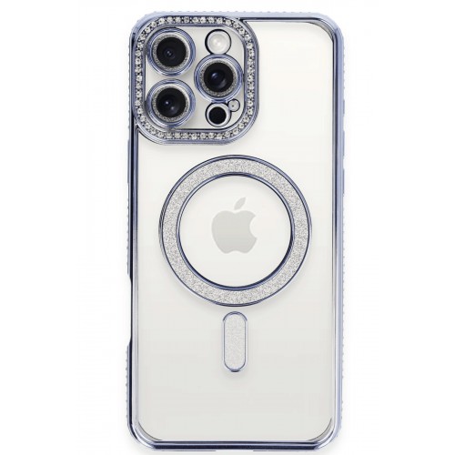 Newface iPhone 16 Pro Max Kılıf Joke Simli Magneticsafe Kılıf - Mavi Newface iPhone 16 Pro Max Kılıf Joke Simli Magneticsafe Kılıf - Mavi