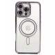 Newface iPhone 16 Pro Max Kılıf Joke Simli Magneticsafe Kılıf - Derin Mor