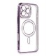 Newface iPhone 16 Pro Max Kılıf Joke Simli Magneticsafe Kılıf - Derin Mor