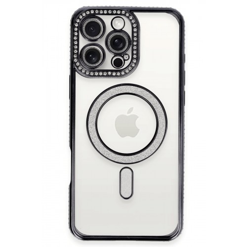 Newface iPhone 16 Pro Max Kılıf Joke Simli Magneticsafe Kılıf - Siyah Newface iPhone 16 Pro Max Kılıf Joke Simli Magneticsafe Kılıf - Siyah