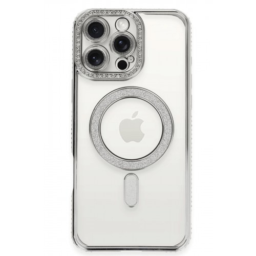 Newface iPhone 16 Pro Kılıf Joke Simli Magneticsafe Kılıf - Gümüş Newface iPhone 16 Pro Kılıf Joke Simli Magneticsafe Kılıf - Gümüş