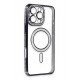 Newface iPhone 16 Pro Kılıf Joke Simli Magneticsafe Kılıf - Gri
