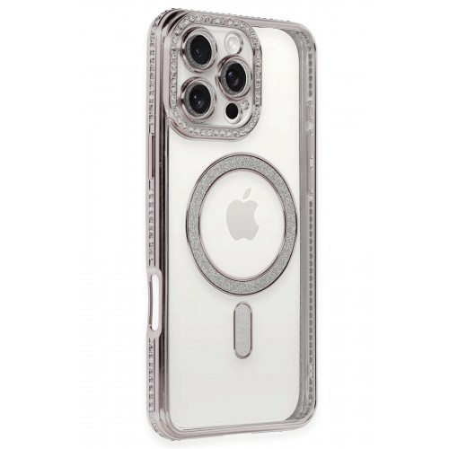 Newface iPhone 16 Pro Kılıf Joke Simli Magneticsafe Kılıf - Pembe Newface iPhone 16 Pro Kılıf Joke Simli Magneticsafe Kılıf - Pembe