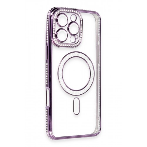 Newface iPhone 16 Pro Kılıf Joke Simli Magneticsafe Kılıf - Derin Mor Newface iPhone 16 Pro Kılıf Joke Simli Magneticsafe Kılıf - Derin Mor