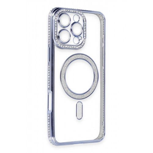 Newface iPhone 16 Pro Kılıf Joke Simli Magneticsafe Kılıf - Mavi Newface iPhone 16 Pro Kılıf Joke Simli Magneticsafe Kılıf - Mavi