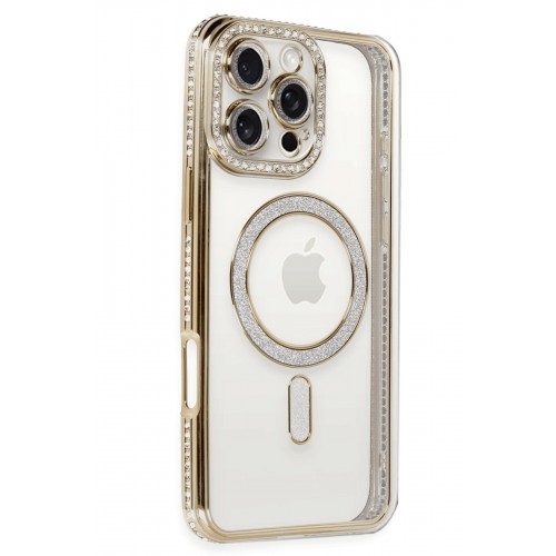 Newface iPhone 16 Pro Kılıf Joke Simli Magneticsafe Kılıf - Gold Newface iPhone 16 Pro Kılıf Joke Simli Magneticsafe Kılıf - Gold