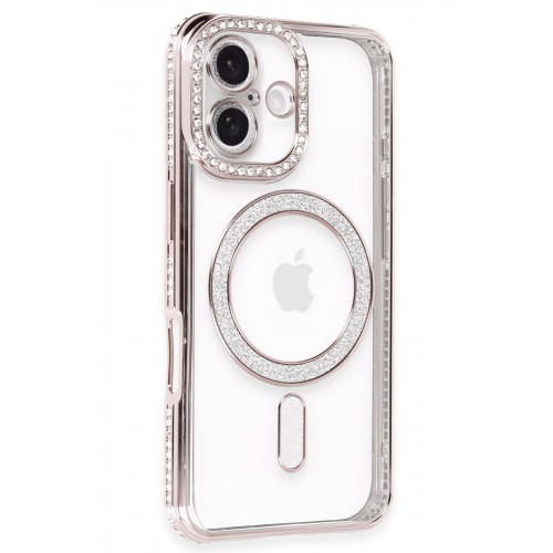 Newface iPhone 16 Kılıf Joke Simli Magneticsafe Kılıf - Pembe Newface iPhone 16 Kılıf Joke Simli Magneticsafe Kılıf - Pembe