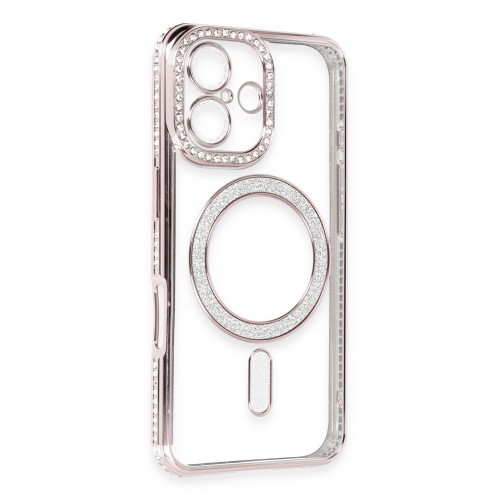 Newface iPhone 16 Kılıf Joke Simli Magneticsafe Kılıf - Pembe Newface iPhone 16 Kılıf Joke Simli Magneticsafe Kılıf - Pembe