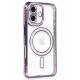 Newface iPhone 16 Kılıf Joke Simli Magneticsafe Kılıf - Derin Mor