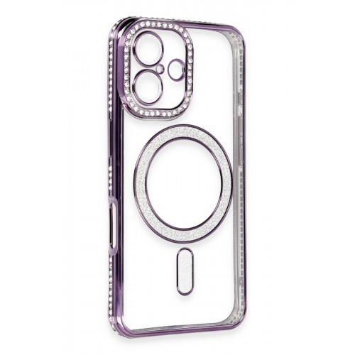 Newface iPhone 16 Kılıf Joke Simli Magneticsafe Kılıf - Derin Mor Newface iPhone 16 Kılıf Joke Simli Magneticsafe Kılıf - Derin Mor
