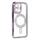 Newface iPhone 16 Kılıf Joke Simli Magneticsafe Kılıf - Derin Mor