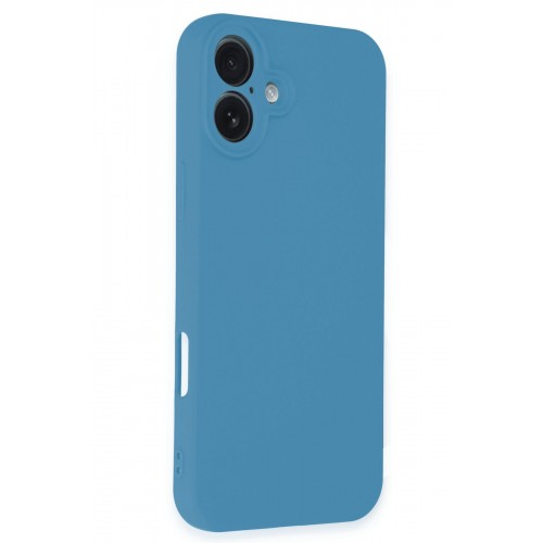 Newface iPhone 16 Plus Kılıf Nano içi Kadife Silikon - Mavi Newface iPhone 16 Plus Kılıf Nano içi Kadife Silikon - Mavi