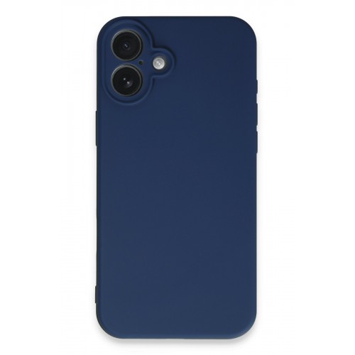 Newface iPhone 16 Plus Kılıf Nano içi Kadife Silikon - Lacivert