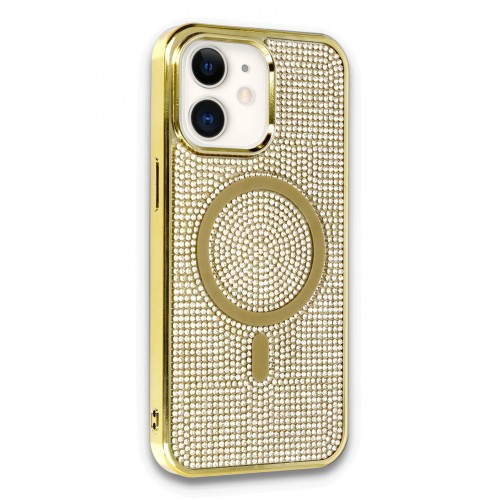 Newface iPhone 11 Kılıf Diamond Magsafe Kapak - Gold Newface iPhone 11 Kılıf Diamond Magsafe Kapak - Gold