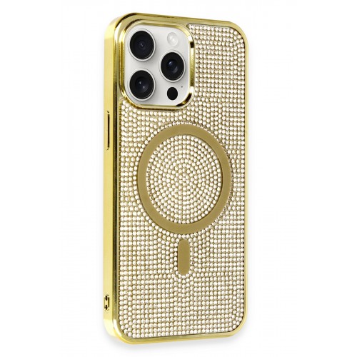 Newface iPhone 14 Pro Max Kılıf Diamond Magsafe Kapak - Gold Newface iPhone 14 Pro Max Kılıf Diamond Magsafe Kapak - Gold