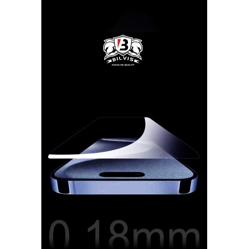 Newface iPhone 15 Pro Bilvis 0.18mm Plus Cam Ekran Koruyucu Newface iPhone 15 Pro Bilvis 0.18mm Plus Cam Ekran Koruyucu