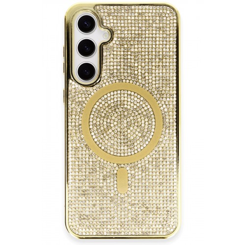 Newface Samsung Galaxy S23 Kılıf Diamond Magsafe Kapak - Gold Newface Samsung Galaxy S23 Kılıf Diamond Magsafe Kapak - Gold