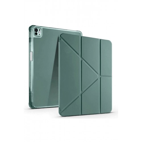 Newface iPad Pro 13 (2024) Kılıf Kalemlikli Mars Tablet Kılıfı - Koyu Yeşil Newface iPad Pro 13 (2024) Kılıf Kalemlikli Mars Tablet Kılıfı - Koyu Yeşil