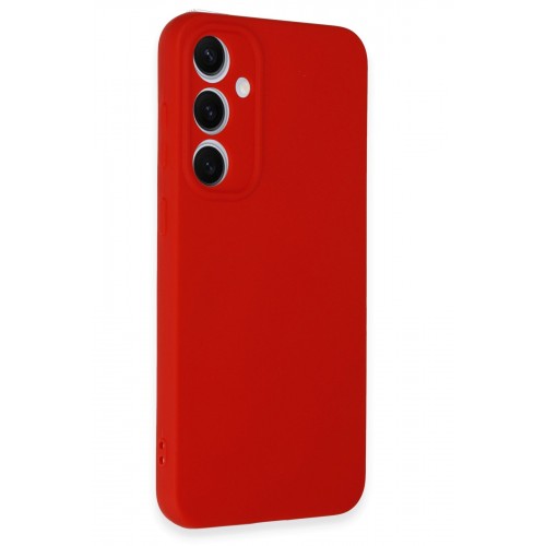 Newface Samsung Galaxy S24 FE Kılıf Nano içi Kadife Silikon - Kırmızı Newface Samsung Galaxy S24 FE Kılıf Nano içi Kadife Silikon - Kırmızı