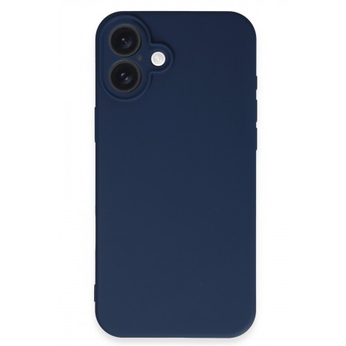 Newface iPhone 16 Kılıf Nano içi Kadife Silikon - Lacivert