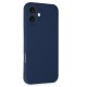 Newface iPhone 16 Kılıf Nano içi Kadife Silikon - Lacivert